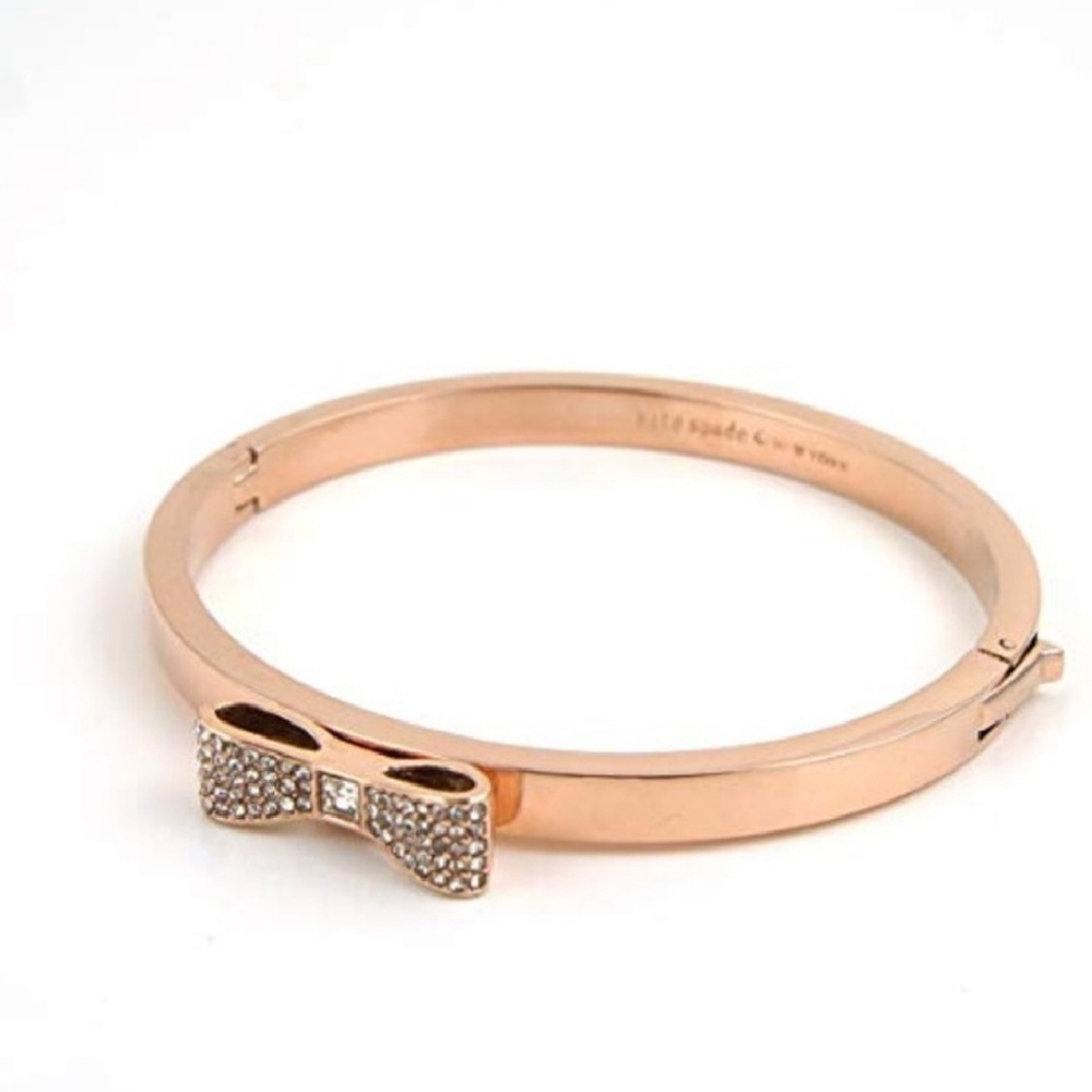 Kate Spade Ready Set Bow Bangle Rose Gold - Picture 2 of 7
